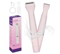 LOPHE Afeitadora eléctrica para mujeres, afeitadora inalámbrica en húmedo y seco, afeitadora eléctrica para cara, axilas, zonas íntimas, cejas, piernas, afeitadora para mujer, recortadora de vello