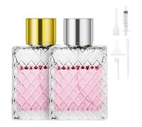 LOPHE Atomizador Perfume Recargable, 2 Piezas de Frascos Perfume, Botella Rociadora Portátil, Espray de Colonia, Atomizador de Fragancia para Salir de Noche, Viaje, Fiestas y Citas (50ML Texturizados)