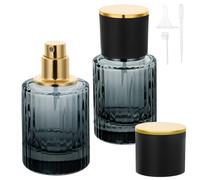LOPHE Atomizador Perfume Recargable, 30ML 2 Botellas de Frascos Perfume, Botella Rociadora Portátil, Espray de Colonia, Atomizador de Fragancia para Salir de Noche, Viaje, Fiestas, Citas (Cilíndrico)
