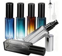 LOPHE Atomizador Perfume Recargable, 6pcs*10ml Mini Pulverizador Cristal Portátil, Perfumador de Viaje con Dispensadores, Botella Rociadora sin Fugas para Aceites Esenciales y Perfumes (6 Colores)