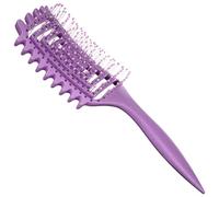 LOPHE Cepillo desenredante y de masaje rizado para cabello húmedo y seco, profesional, curvado, ventilado para mujeres, hombres y niños, púrpura