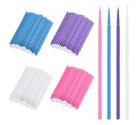 LOPHE Cepillos Micro Desechable, 4 colores Microcepillos Aplicadores, Mini Cepillo de Extensión de Pestañas, Pinceles de Micro Aplicador para Limpieza de Pestañas, Microbrush Herramienta (400 piezas)