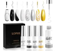LOPHE Esmalte de UñAs Set, 4*8ml DiseñO de Manicura Francesa, Profesionales Nail Art Polish, Conjunto de PintauñAs Gel Para Pintura de UñAs, Pintauñas Gel Semipermanentes (4 Colors )