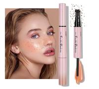 LOPHE Freckle Pen 2 en 1, Bolígrafos de Pecas de Doble Punta, Lápiz de Pecas Falsas, Freckle Stamp y Rubor Líquido, Fácil de Crear Lápiz Ruborizador para Peca Maquillaje Natural #01 para Pieles Claras