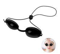 LOPHE Gafas de Bronceado de Seguridad, 1 Pieza Fototerapia Gafa de Sol de Belleza, Ajustables, Anteojos Rayos UVA para Tomar El Sol, Protector Ocular UV Light Protectores (Negro)