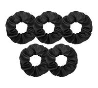 LOPHE Grandes Coleteros, 5 Pcs Coleteros de Satén, Grandes Coleteros, Más Suaves Que la Seda, Bandas Elásticas para el Pelo, Gomas Pelo Raso para Niñas y Mujeres, Accesorios para el Pelo, Estilo B