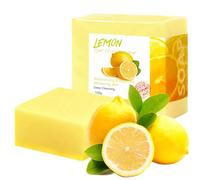LOPHE Jabón de Limón, 100g Jabón Limpiador Facial y Corporal Natural, Pastilla Jabon Perfumado con Extracto de Limón, Equilibrio Agua-aceite, Refresca y Revitaliza, Apto para Todo Tipo de Piel