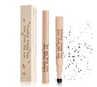 LOPHE Lápiz de Freckle Stamp, 1 unidad Sello de Pecas Falsas, Bolígrafo para Estampar Pecas Realistas Naturales,Freckle Stamping Pen,Sello Herramienta Maquillaje de Peca para Mujeres 04# Marrón Oscuro