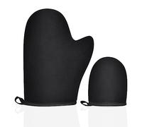 LOPHE Manoplas Autobronceadoras, Aplicadores de Bronceado Automático, Guante Exfoliante, Loción Mousse para Evitar Manchas Manos Reutilizables Manoplas Bronceadoras (Pulgar + Trompeta sin Dedos)