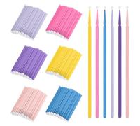 LOPHE Microcepillos Aplicadores, 600 Piezas 6 Colores Mini Cepillos de Micro Desechable, Cepillo Micro para Extensión de Pestañas, Ultrafeine Microbrush, Herramienta de Injerto de Pestañas y Nail Art