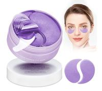 LOPHE Parches Ojos Bolsas y Ojeras, 60 Piezas Antiojeras Parches Ojeras, Máscara de Ojos de Semilla de Uva, Mascarilla Eye Patches Mujer para Contorno Antioxidante Iluminadora(Versión Semillas de Uva)