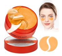 LOPHE Parches Ojos Bolsas y Ojeras, 60 Piezas Antiojeras Parches Ojeras, Máscara de Ojos de Vitamina C, Mascarilla Eye Patches Adulto para Contorno Blanqueadora e Iluminadora (Versión Vitamina C)