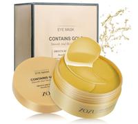 LOPHE Parches Ojos Bolsas y Ojeras, 60pcs Mascara para Los Ojos, Parches Ojos de Gel Ojeras y Bolsas Cuidado Piel Hidratante Calmante Las Arrugas Hinchazón, Dorado Color
