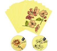 LOPHE Piel Sintetica Tatuaje, 10 Piezas 19 x 14.5 x 0.1cm Pieles de Práctica de Goma para Tatuajes, Profesional Piel de Práctica de Tatuaje Doble Cara pare Reutilizable, Amarillo