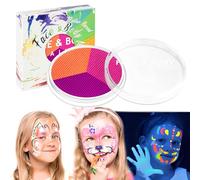 LOPHE Pintura Corporal y Facial, 3 Colores en 1 Pintura de Cara Niños, Pintacaras Seguro, No Tóxica, Profesional Acuarela para Halloween, Carnaval, Cosplay Maquillaje y Pintar Barriga (Fluorescente-A)