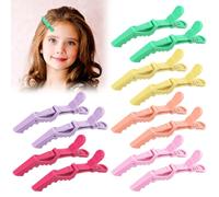 LOPHE Pinza Para El Pelo de Cocodrilo, 12 Piezas Pinzas Para El Cabello Para Mujer de En Seis Colores, Pinzas de Acero,Se Puede Utilizar Para Cortar, Peinar y Teñir El Cabello, (Multicolor)