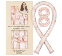 LOPHE Rizadores de Pelo sin calor, 3 piezas Rizadores de Satén sin Calor | Rizadores de Pelo Durante la Noche, Lazy Curler Set para Dormir Rizos, Heatless Hair Curler para Cabello Medio y Largo, Rosa