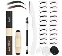 LOPHE Sellos Para Cejas De Dos Colores,Plantilla Cejas,Marrón Oscuro+Claro