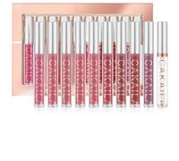 LOPHE Set de Labial Líquido Mate, 10Pcs Barras de Labios Líquidas, Pintalabios Permanente y Lifter Gloss Transparente, Kit de Maquillaje Labios para Mujeres Regalo San Valentín Cumpleaños 01 Tono Rosa