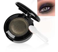 LOPHE Sombra de Ojos Monocromática, 1,5g Sombra de Ojos Profesional en Polvo, Larga Duración, Sombras Ojos con Brillo, Alta Pigmentación, Doble Capa, Incluye Espejo y Aplicador (Marrón Oscuro)