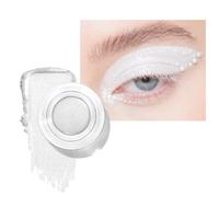 LOPHE Sombras de Ojos, 1 Pieza Sombra de Ojos en Crema, Eyeshadow en Mousse Duradera, Cream Eyeshadow de Altamente Pigmentada, Vegano y Libre de Crueldad, Crear Purpurina Maquillaje (Blanco)