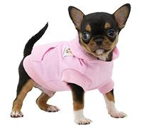 LOPHIPETS Sudaderas con Capucha de algodón para Perros pequeños, Chihuahua, Ropa para Cachorros, Abrigo para Clima frío, Color Rosa/XS