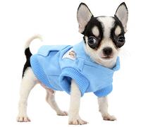 LOPHIPETS Sudaderas con Capucha de algodón para Perros pequeños, Chihuahua, Ropa para Cachorros, Abrigo para Clima frío, Azul Cambridge, Talla XS