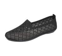 LOPILY Alpargatas Casuales cómodos y Huecos de Malla Transpirable para Mujer (Black, 38)
