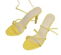 LOPILY Alpargatas Mujer Planas de tacón para mujer Zapatos de playa Zapatos de tacón Sandalias (Yellow, 35)