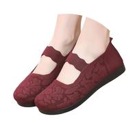 LOPILY Alpargatas Niño Ceremonia y Tejido Volador, Zapatos Casuales Transpirables de Poliuretano con (Red, 36)