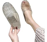LOPILY Antideslizantes Zapatos para Mujer Sandalias De Plástico Zapatos Clásicos Sandalias Planas Zapatos De Playa De Ligeros Y Cómodos Mules Y Zuecos Antideslizantes (White, 40)