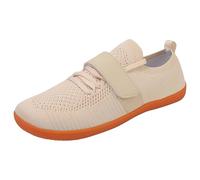 LOPILY Ballet Mujer Ethnic Casual Shoes Fashion Hollow Breathable Flat Heel Soft Sole Casual Shoes (Khaki, 45)