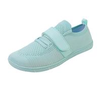 LOPILY Ballet Mujer Ethnic Casual Shoes Fashion Hollow Breathable Flat Heel Soft Sole Casual Shoes (Light Blue, 45)