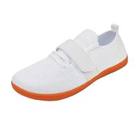 LOPILY Ballet Mujer Ethnic Casual Shoes Fashion Hollow Breathable Flat Heel Soft Sole Casual Shoes (White, 38)