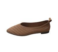 LOPILY Bambas Blancas Mujer Baratas Zapatillas y Transpirables para Caminar, Zapatos de sin Cordones, Zapatillas de Deporte con Soporte para el (Coffee, 43)