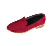 LOPILY Bambas Mujer Casual para Mujer, de Gamuza, Formales, cómodos, Informales, para el Trabajo y la Oficina. (Red, 42)
