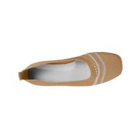 LOPILY Bambas Mujer Negras Mujer, Zapatillas y Transpirables para Caminar, Zapatos de sin Cordones, Zapatillas de Deporte con Soporte para el (Khaki, 40)