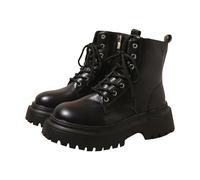 LOPILY Bota Cowboy Negra Mujer para mujer Botines Botas Zapatos sencillos para damas Zapatos casuales (Black, 37)