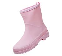 LOPILY Bota Mujer Caliente Womens Ankle Rainboot Garden Boot Ladies Rubber Outside Work With Comfort (Pink, 37)