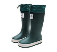 LOPILY Bota Pelo Niño de deslizamiento largo para la lluvia para mujer, botines cortos, zapatos casuales hombres al libre (Green, 42)