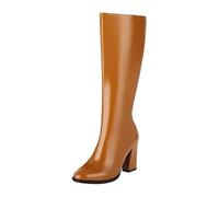 LOPILY Botas Altas Mujer Mid Calf Boots Knee High Heeled Long De Caña Extra Larga de por Arriba la Rodilla Elástica Invierno Elegantes