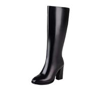 LOPILY Botas Altas Mujer Mid Calf Boots Knee High Heeled Long De Caña Extra Larga de por Arriba la Rodilla Elástica Invierno Elegantes