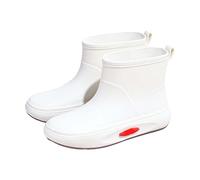 LOPILY Botas Borrego Mujer Invierno para la lluvia para mujer, botines cortos, zapatos casuales exteriores para mujer (White, 36)