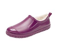 LOPILY Botas Camperas Hombre Baratas Top Plus Velvet Fixed Velvet Outdoor Fashion Work Fishing Kitchen Non Slip Warm Rubber Shoes Rain Boots (Purple, 41)