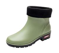 LOPILY Botas Cowboy Summer Autumn And Winter Short Sleeved Cotton Removable And Washable Outdoor Fashion Work Fishing Car Wash Kitchen Non Slip Warm Rain Boots (Green, 37)