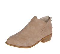 LOPILY Botas De Mujer con cordones para mujer Botas de tacón para mujer (Khaki, 43)