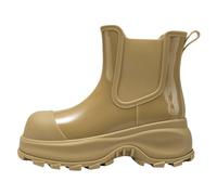 LOPILY Botas Negras Mujer botas de nieve Punk, calcetines de lana antideslizantes para mujer, Botas de lluvia interiores, zapatos de agua de goma para exteriores (Khaki, 40)