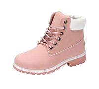 LOPILY Botas Planas Pelo zapatos cálidos, botas de esquí para exteriores, engrosamiento (Pink, 43)