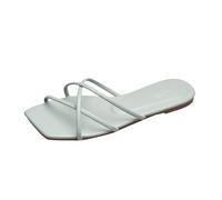 LOPILY Botas Vestir Mujer para mujer, estilo, con tiras finas y sencillas, con cabeza cuadrada y plana. (Green, 42)