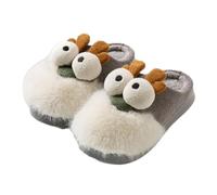 LOPILY Botines Azul Mujer Slippers Non Slip Cotton Linen Indoor And Outdoor Home Slipper Sandals Open Toe Bedroom Breathable Shoes (Grey, 44)